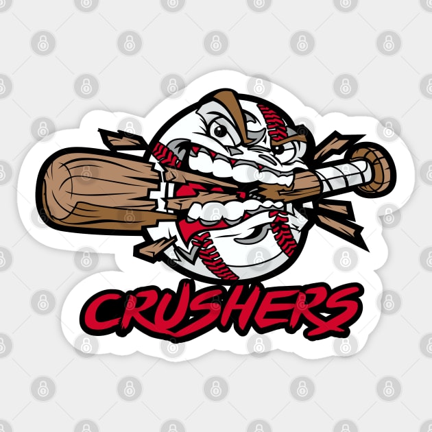 Crushers Baseball Logo Sticker by DavesTees